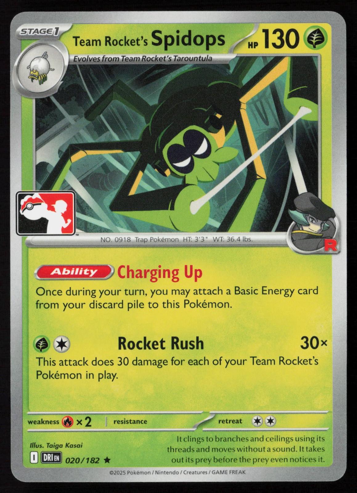 Destined Rivals Team Rocket's Spidops [Prize-Pack] Pokémon card